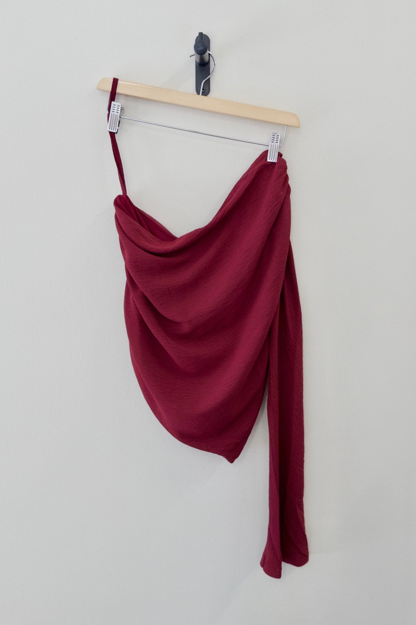 Not A Label Ozzy Off Shoulder Top - Maroon - Kubanna