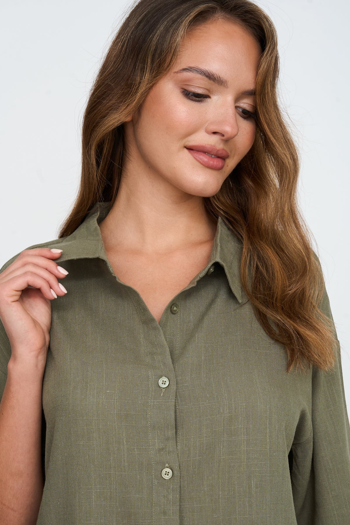 24 Colours Boxy Blouse - Green