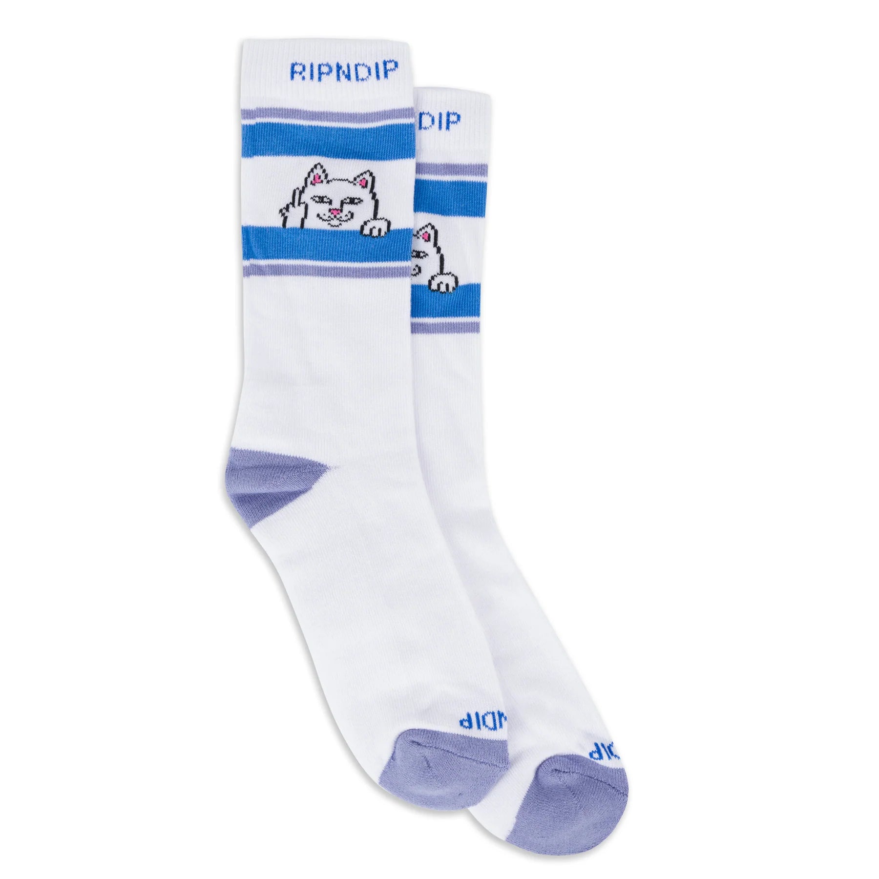 RIPNDIP Peeking Nermal Socks - White/Lilac – Kubanna