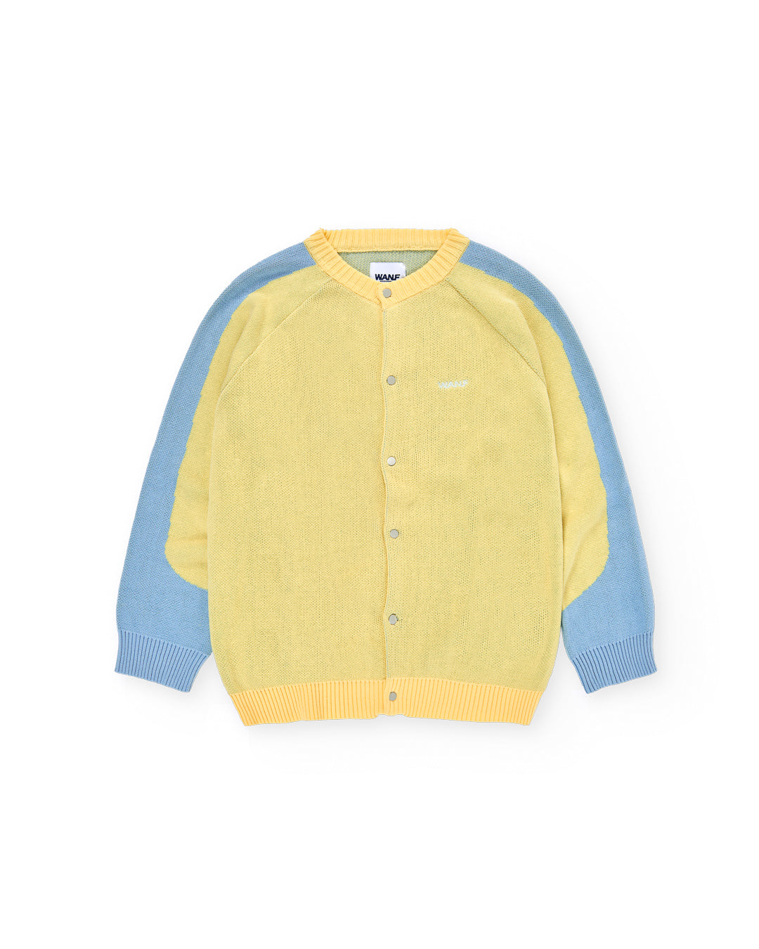 WANF Office Pastel Cardigan - Yellow/Blue