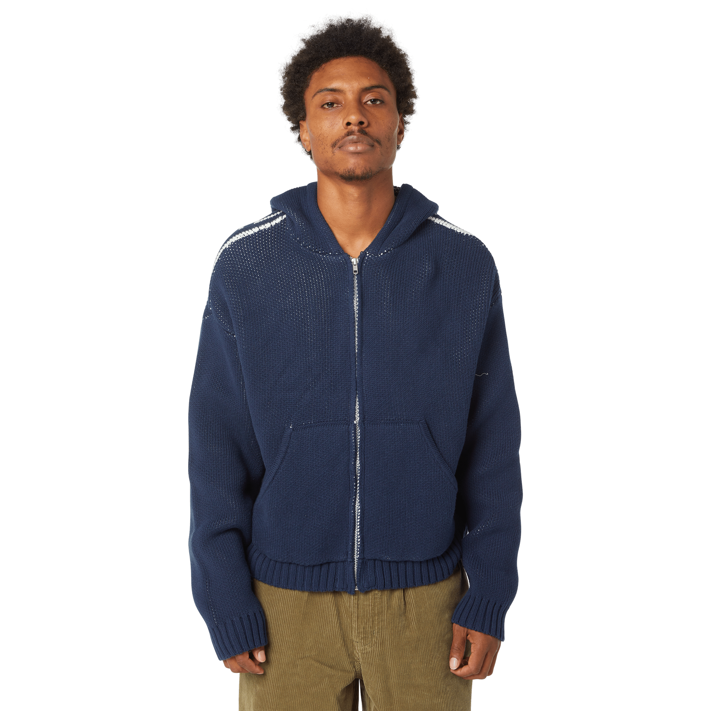 HUF Token Zip Hooded Sweater - Navy - Kubanna