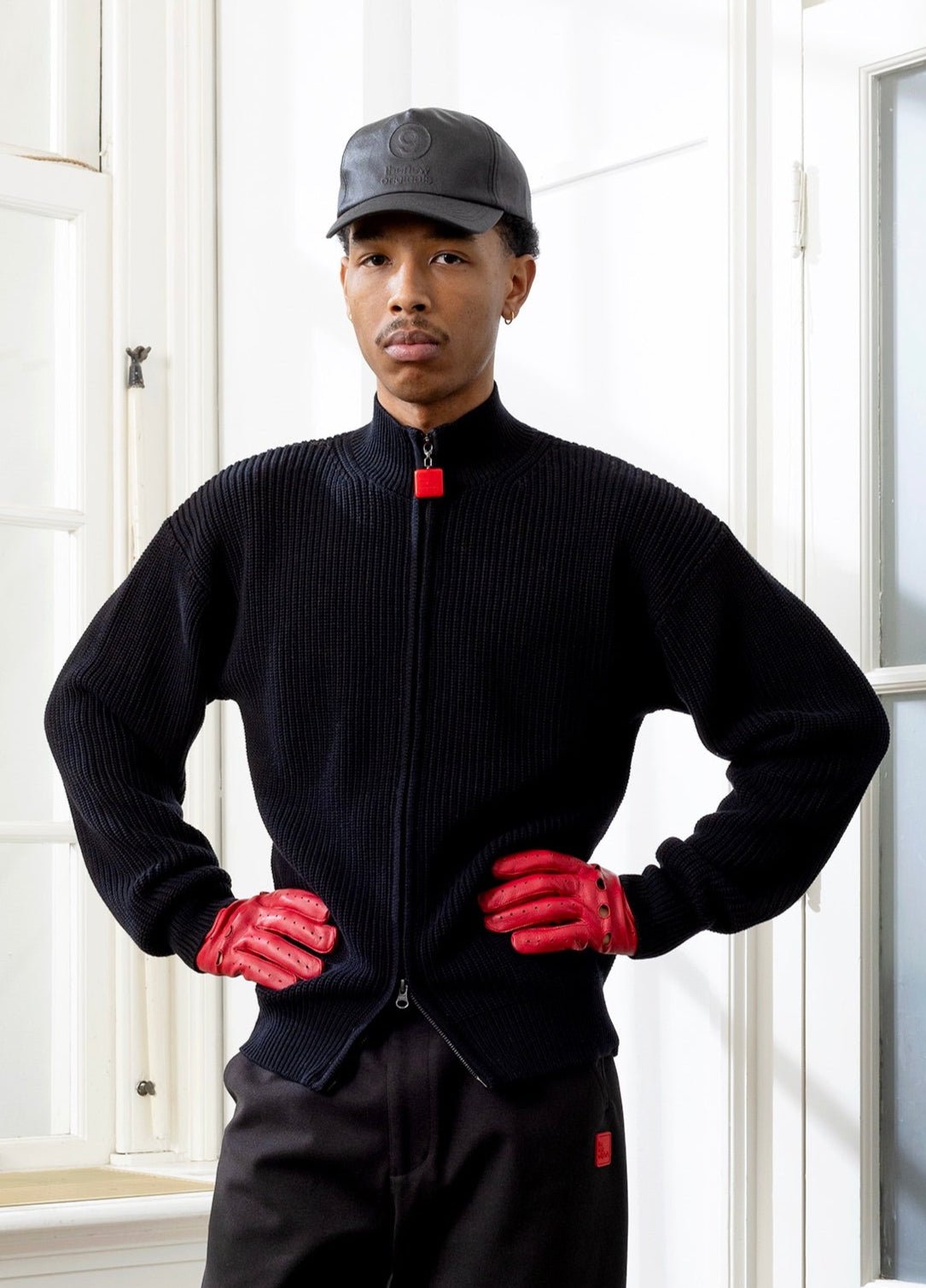 The New Originals Fisherman Rib Zip - up Sweater - Black - Kubanna