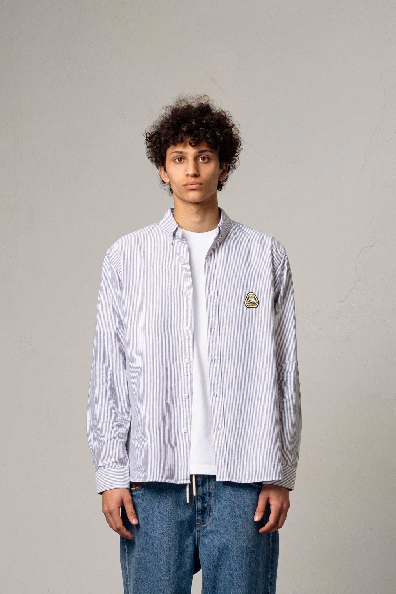 Goodies Sportive | Oxford Strips Shirt - White/Grey