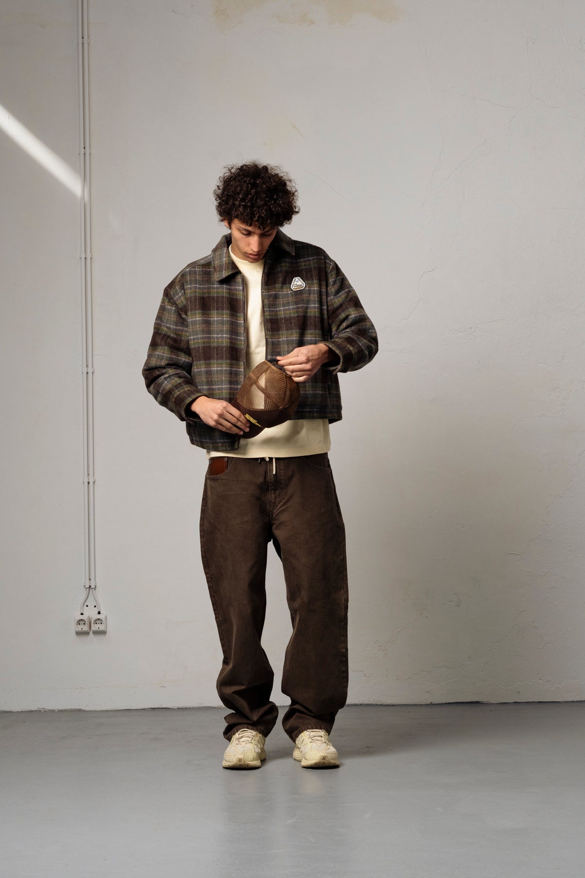 Goodies Sportive | Retro Field Check Jacket - Green/Brown