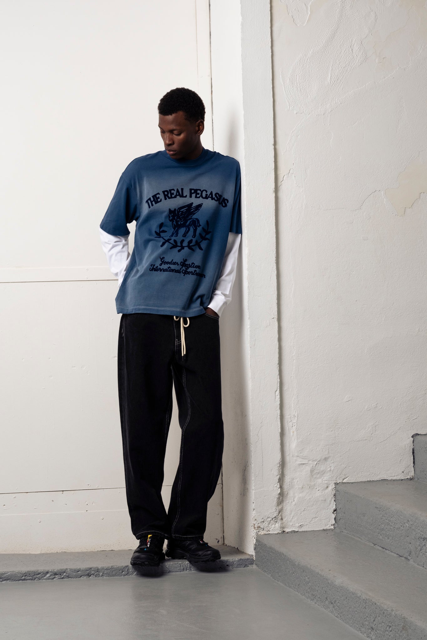 Goodies Sportive | Real Pegasus Longsleeve - Blue/White