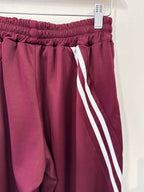 Not A Label | Sporty Track Pants - Bordeaux/White