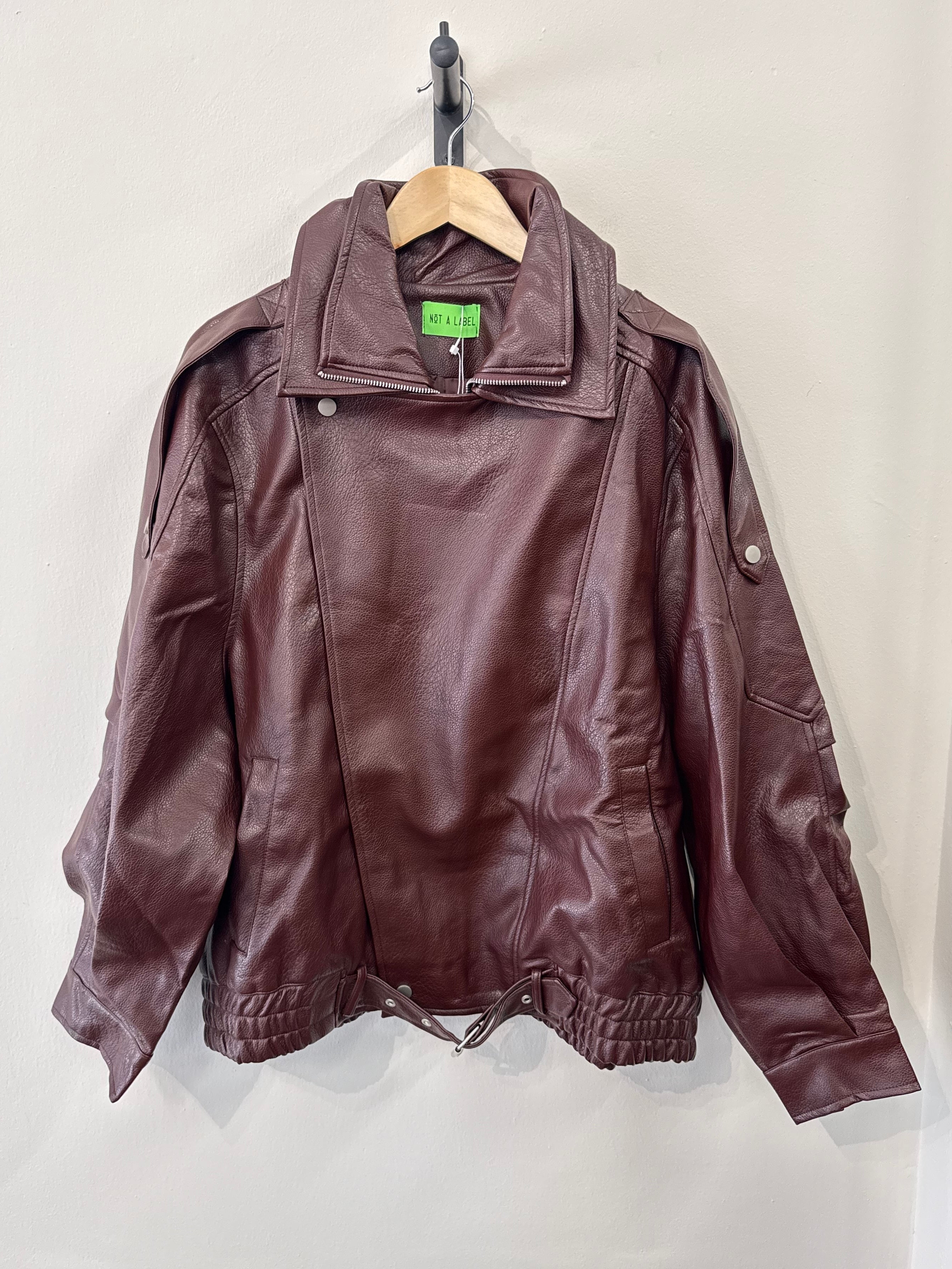 Not A Label | Emilia PU Jacket - Bordeaux