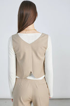 24 Colours Striped Vest - Beige - Kubanna