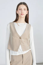 24 Colours Striped Vest - Beige - Kubanna