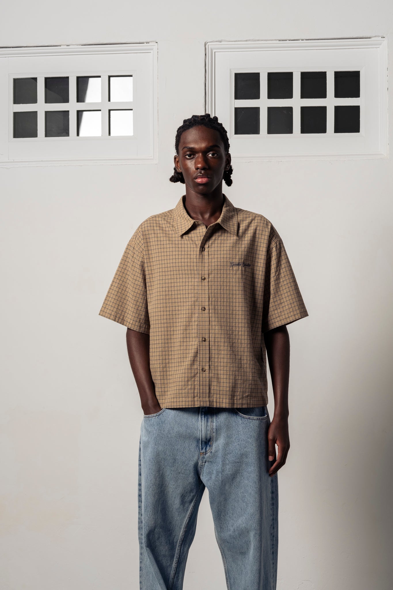 Goodies Sportive Moss Boxy Shirt - Brown/Caramel