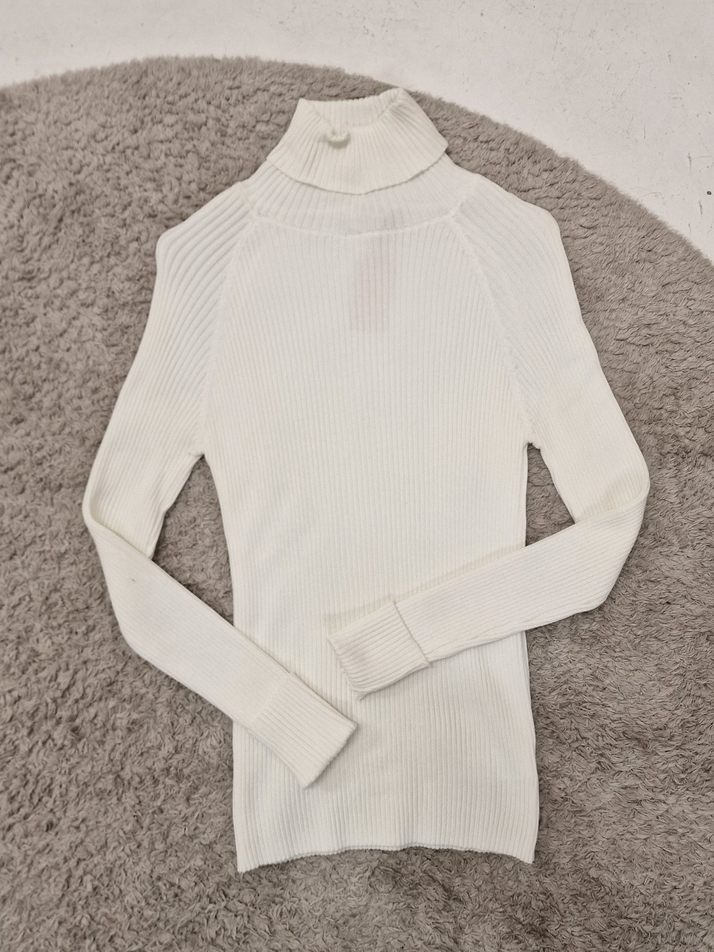 Rib turtleneck - Off white