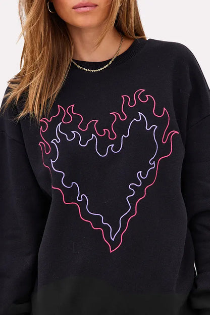 IN STORE ONLY -  Pink and blue skies Zwarte sweater