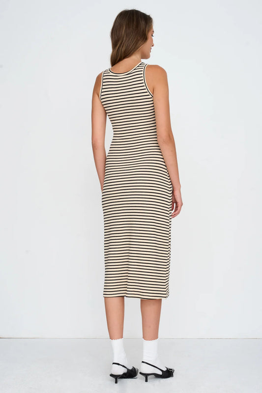 24 Colours Dress - Beige/Black