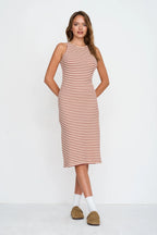 24 Colours Dress - Beige/Red - Kubanna