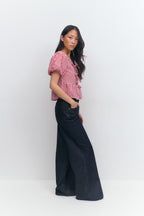 Gina Tricot High And Wide Jeans - Dark Rinse - Kubanna