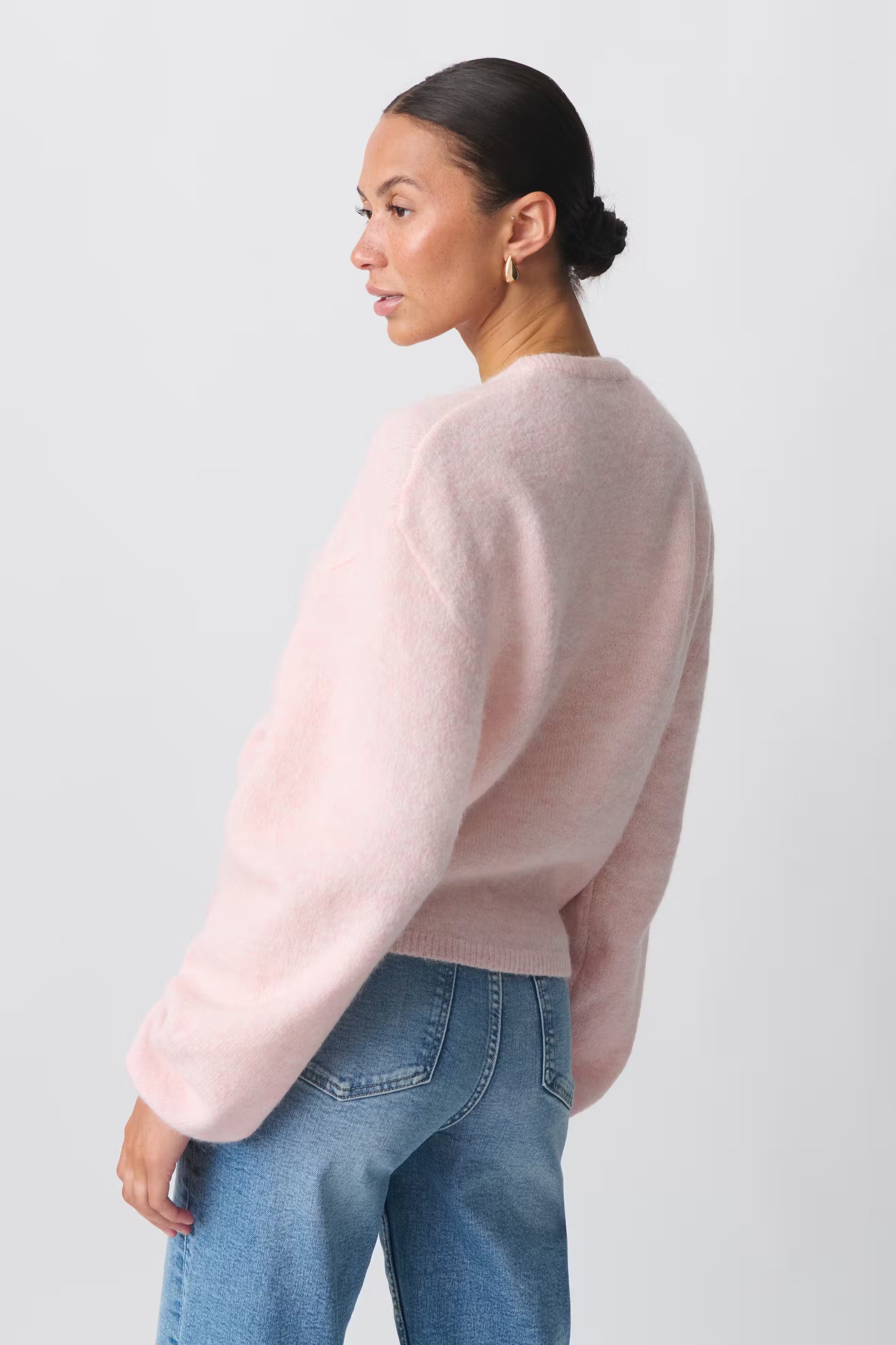 Gina Tricot Knitted Cardigan - Pink - Kubanna
