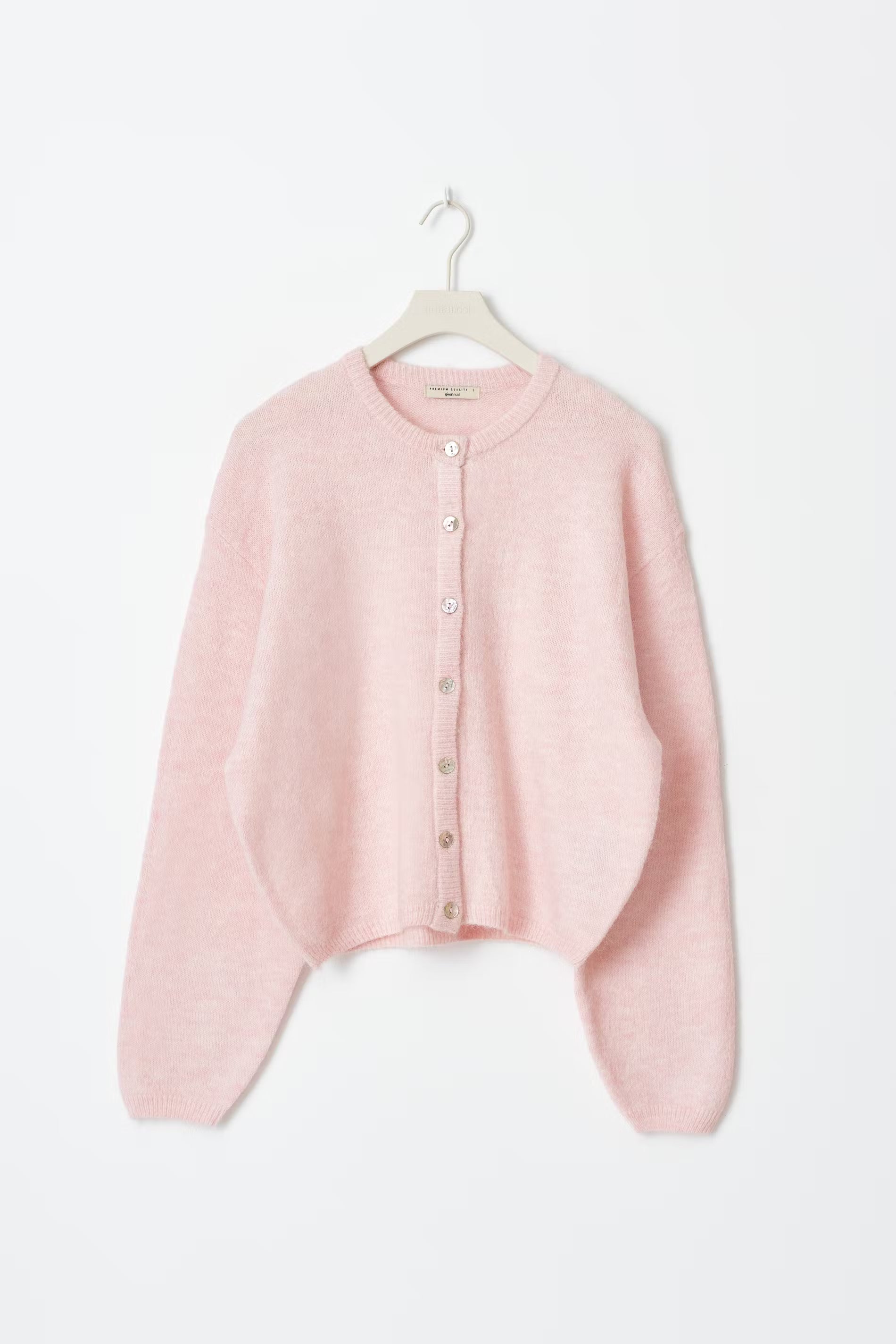 Gina Tricot Knitted Cardigan - Pink - Kubanna