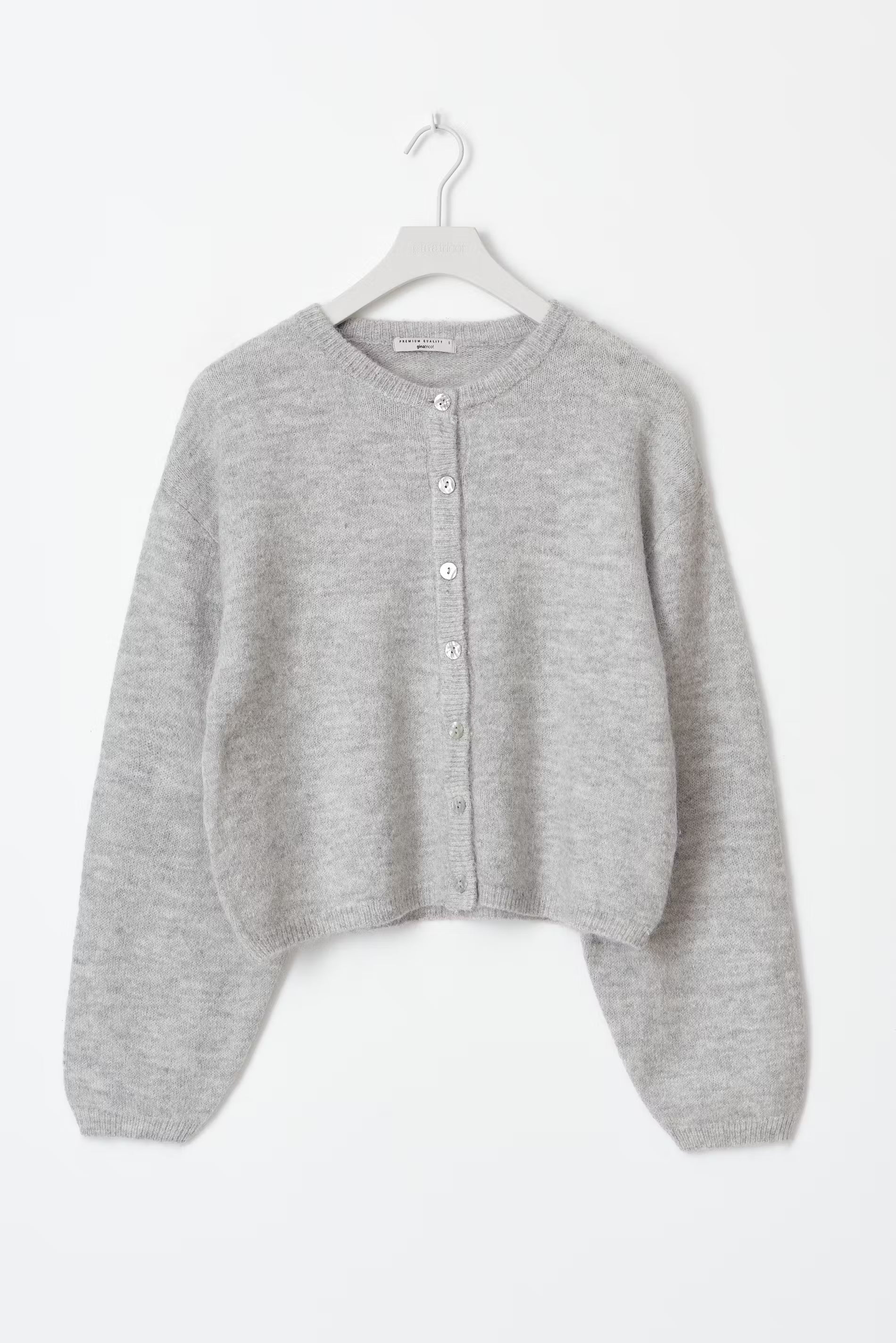 Gina Tricot Knitted Cardigan - Grey - Kubanna