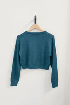 24Colours Cardigan with Heart Embroidery - Green - Kubanna
