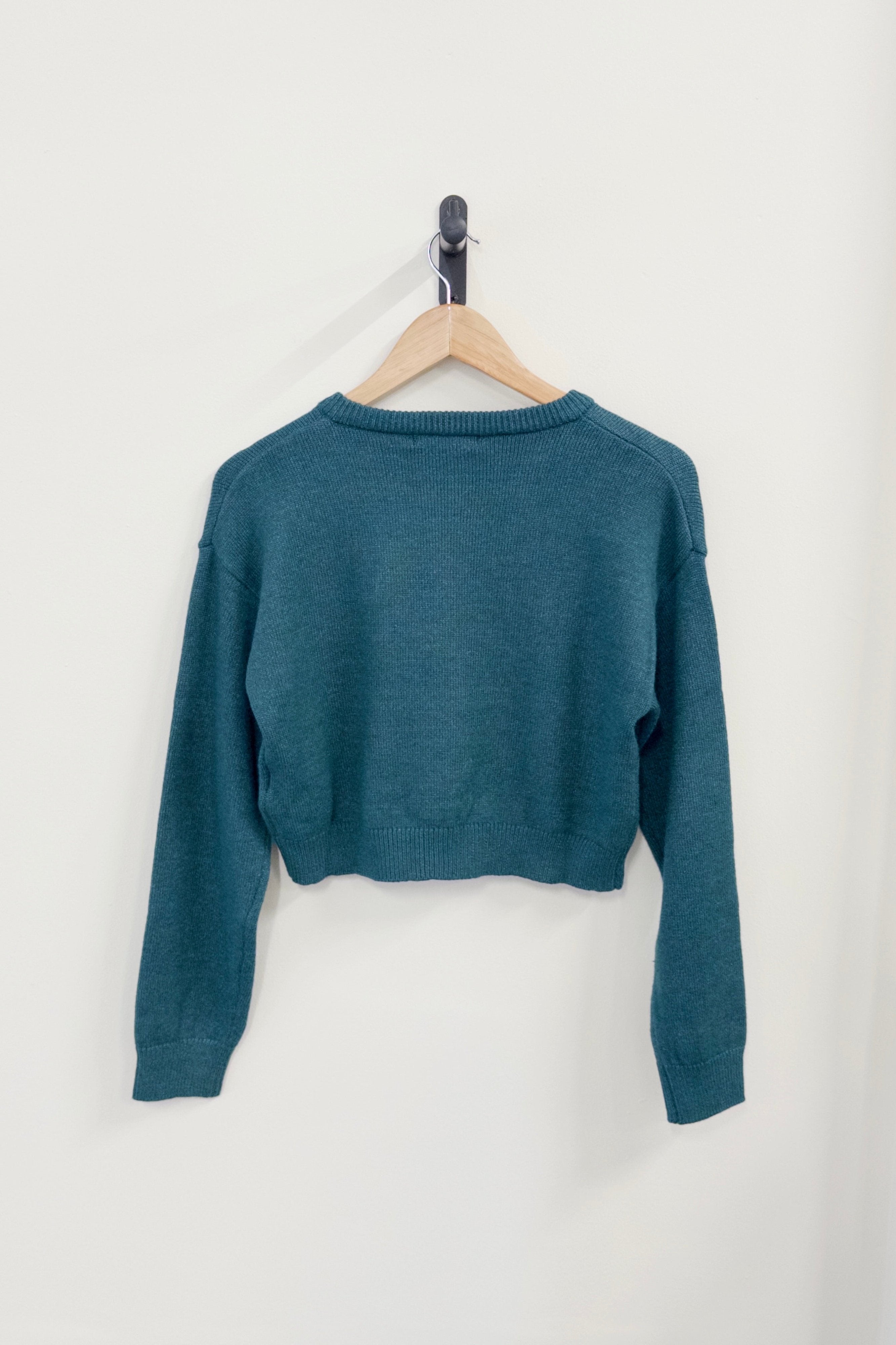 24Colours Cardigan with Heart Embroidery - Green - Kubanna