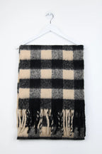 24 Colours Checkered Scarf - Black/Beige - Kubanna