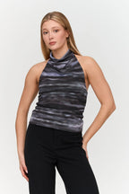 24 Colours Haltertop - Black/White - Kubanna
