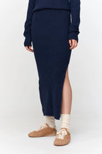 24 Colours Knit Skirt - Blue - Kubanna