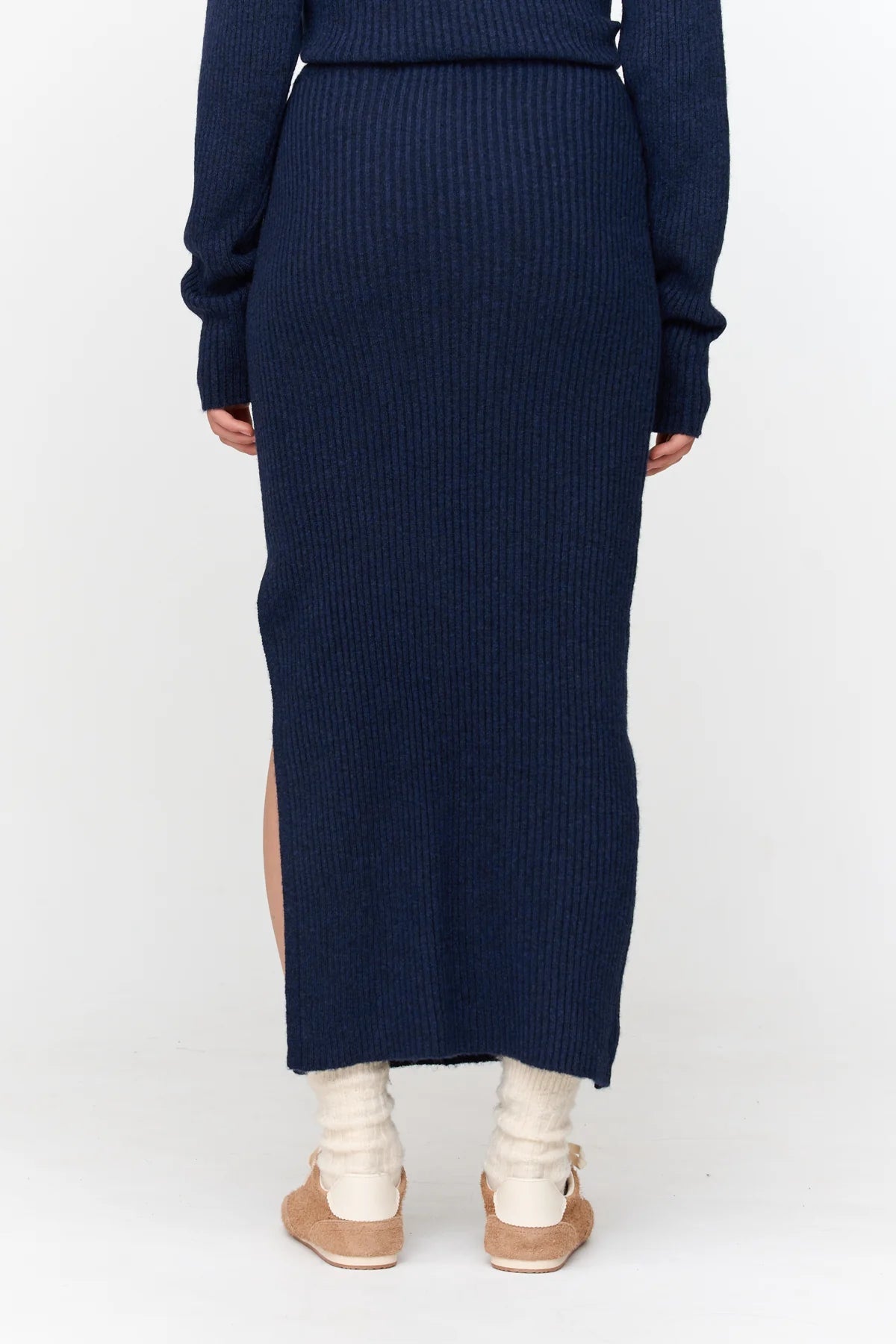24 Colours Knit Skirt - Blue - Kubanna