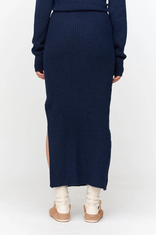 24 Colours Knit Skirt - Blue - Kubanna