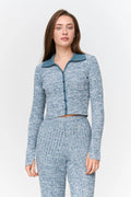 24 Colours Knitted Cardigan - Blue - Kubanna