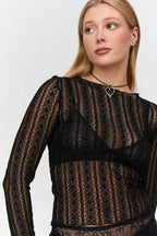 24 Colours Lace Top - Black - Kubanna