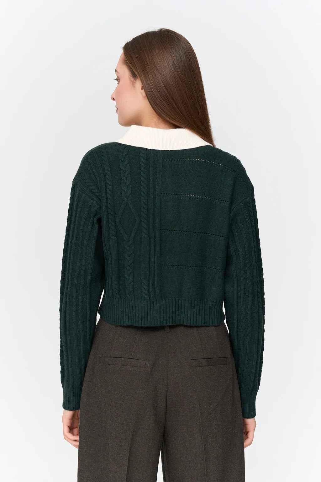 24 Colours Polo Sweater - Green - Kubanna