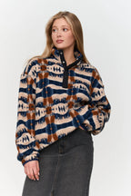 24 Colours Printed Fleece Sweater - Beige - Kubanna