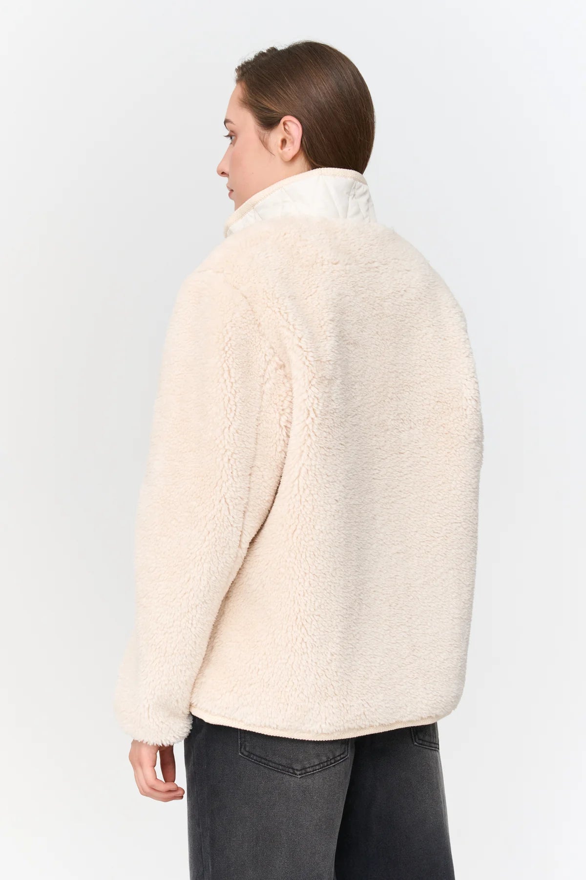 24 Colours Teddy Fur Jacket - Off - White - Kubanna