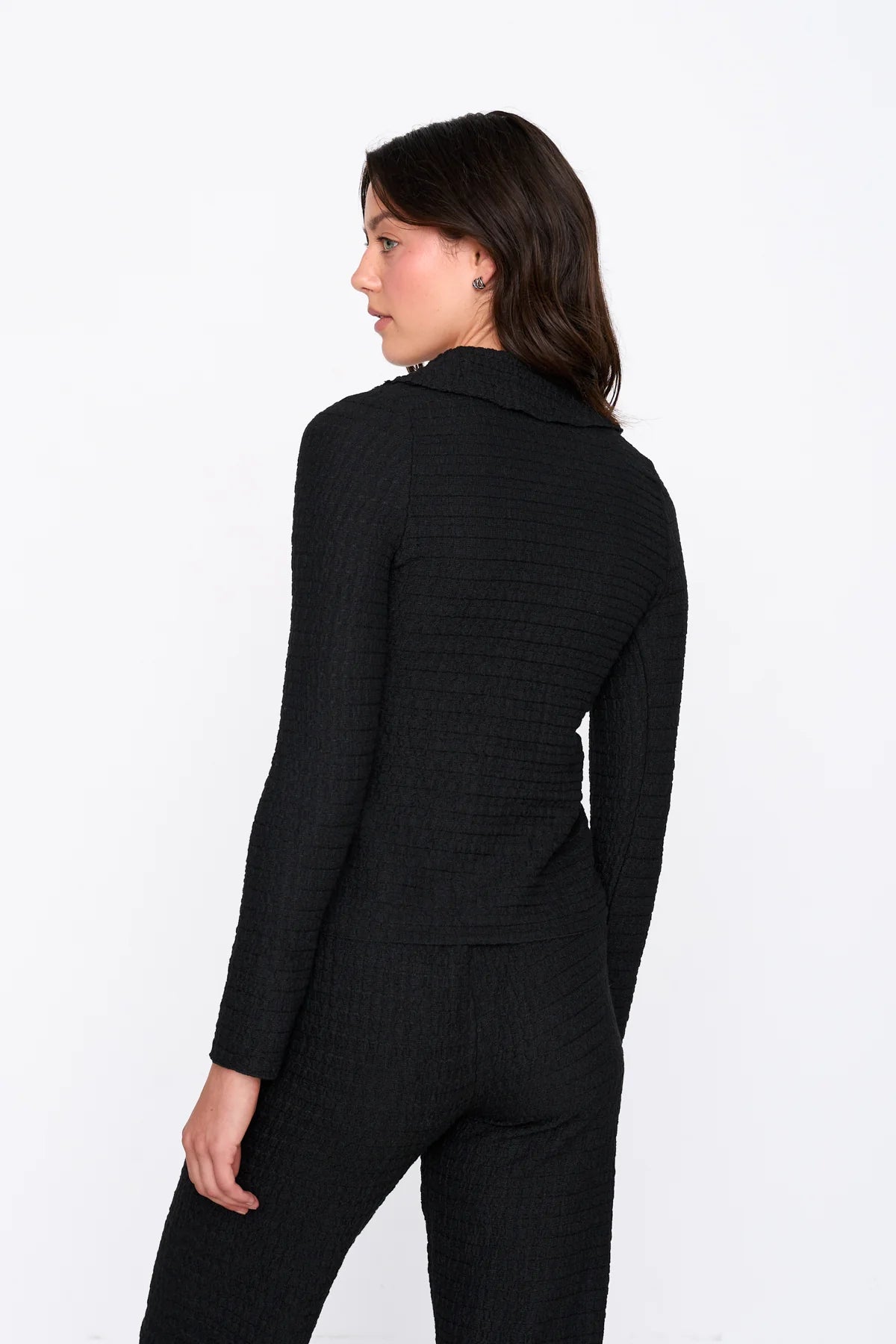 24 Colours Textured Shirt - Black - Kubanna