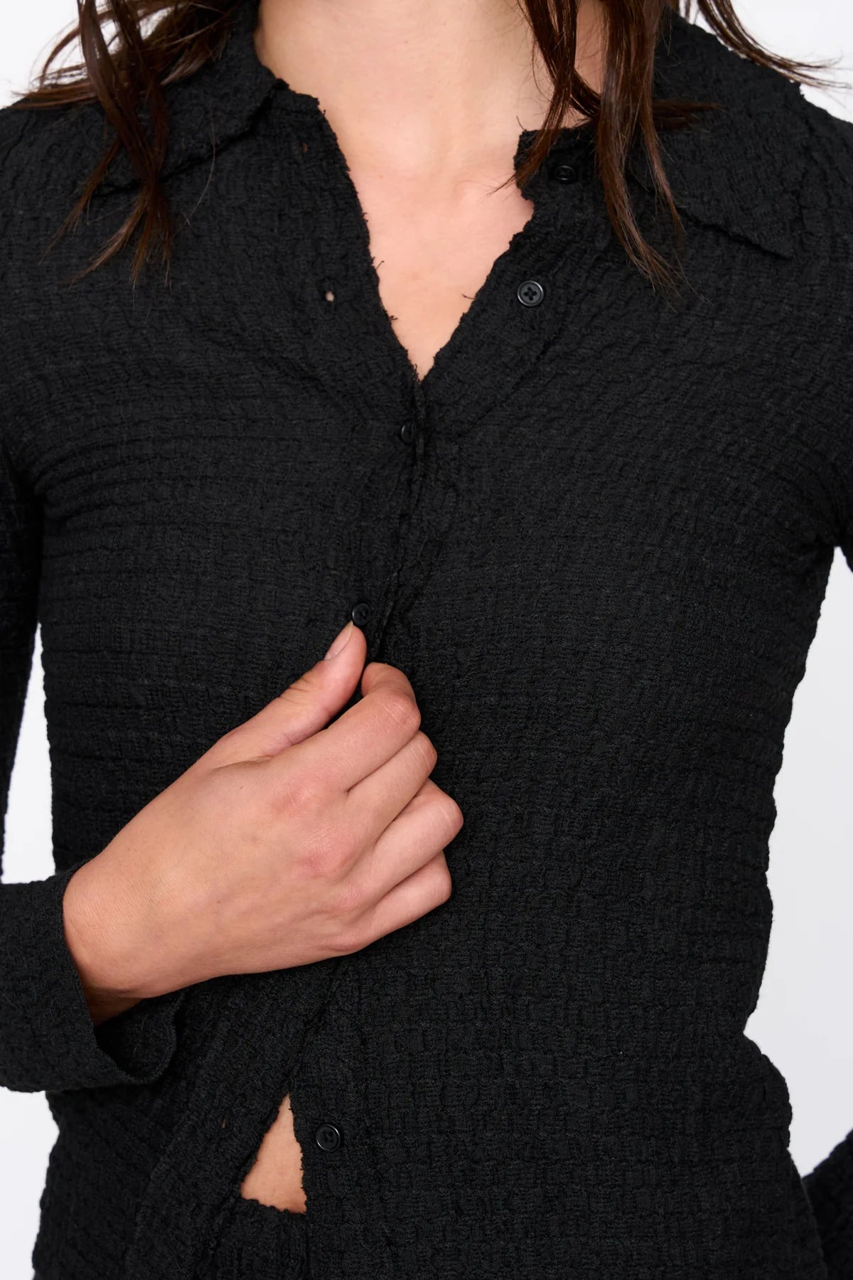 24 Colours Textured Shirt - Black - Kubanna