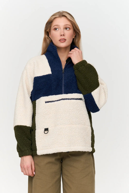 24 Colours Turtleneck Fleece Pullover - Multicolor - Kubanna