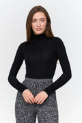 24 Colours Turtleneck Longsleeve Top - Black - Kubanna