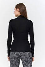 24 Colours Turtleneck Longsleeve Top - Black - Kubanna