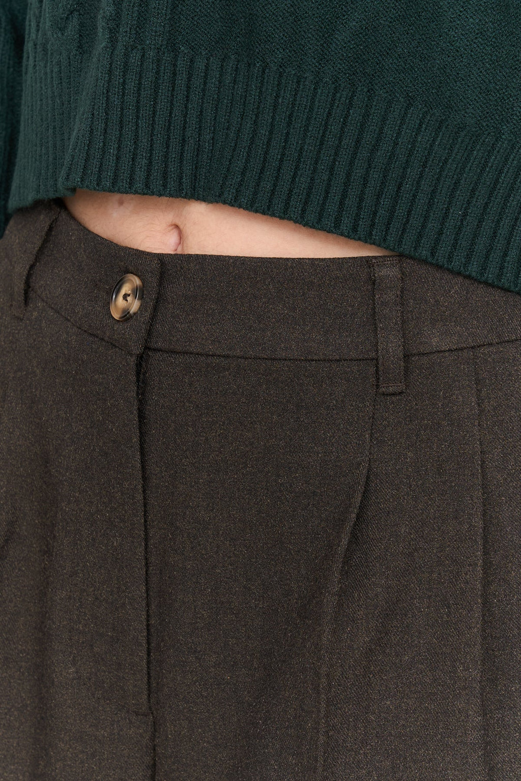 24 Colours Wide - Leg Suit Trousers - Dark Brown - Kubanna