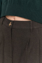 24 Colours Wide - Leg Suit Trousers - Dark Brown - Kubanna