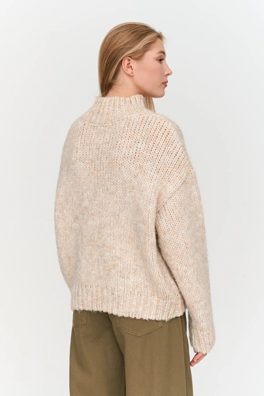 24 Colours Wool Sweater - Beige Melange - Kubanna