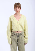 Dr. Denim Betty Cardigan - Brushed Light Yellow - Kubanna