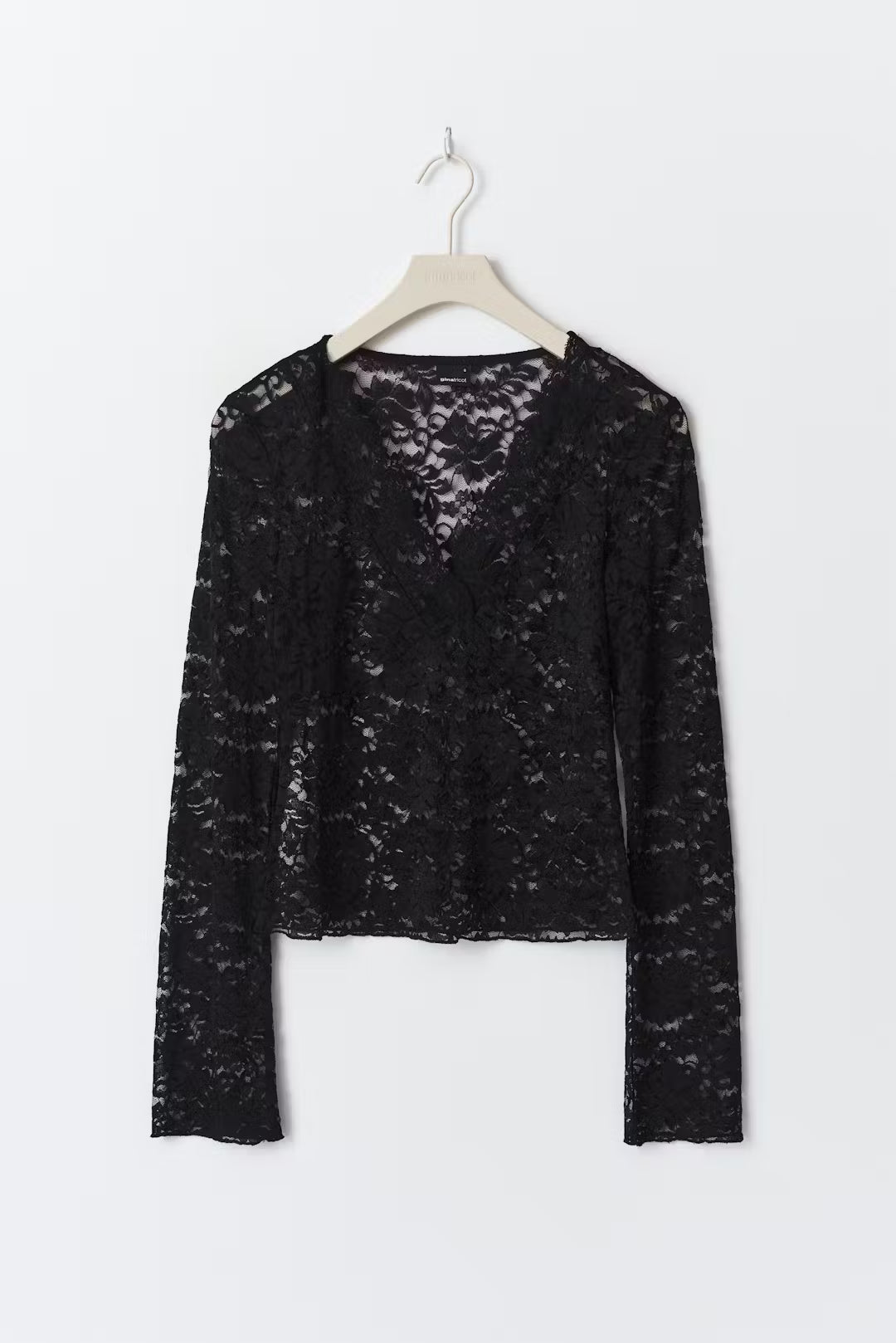 Gina Tricot Lace Top - Black - Kubanna
