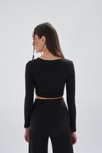 24 Colours Cropped Top - Black - Kubanna