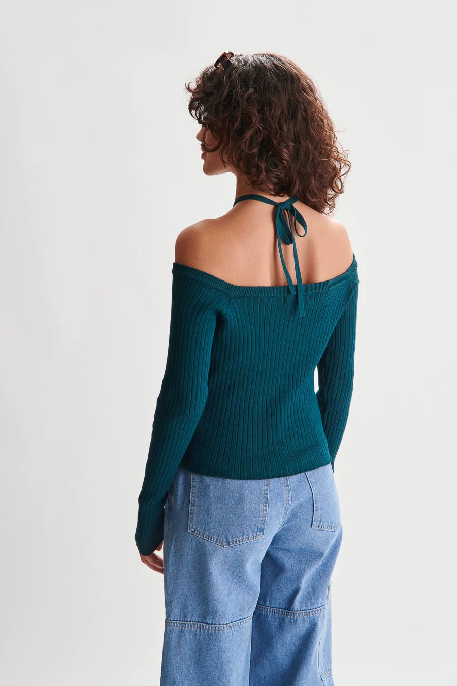 24 Colours Pullover with Halterneck - Green - Kubanna