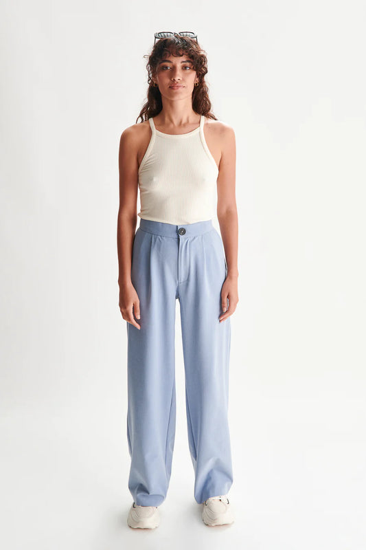 24 Colours Trousers with Wide Legs - Light Blue