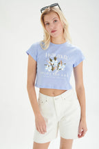 24 colours T-shirt with Print - Blue - Kubanna