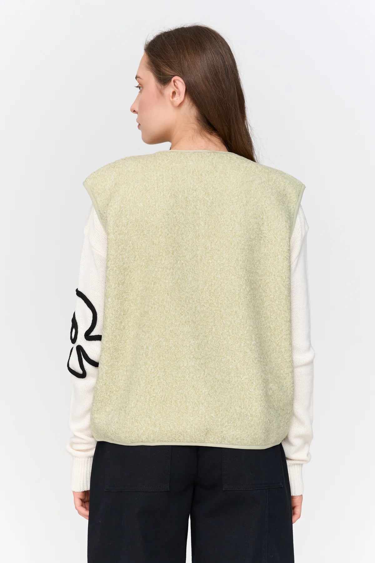 24Colours Fluffy Vest - Green - Kubanna
