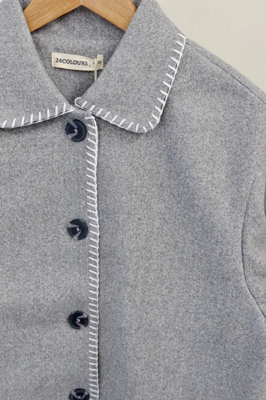 24Colours Jacket with Buttons - Grey - Kubanna